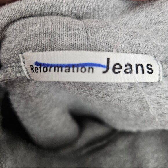 Reformation The Cory Mini Sweatshirt Dress in Gray - Picture 5 of 6